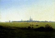 Caspar David Friedrich Meadows near Greifswald oil on canvas